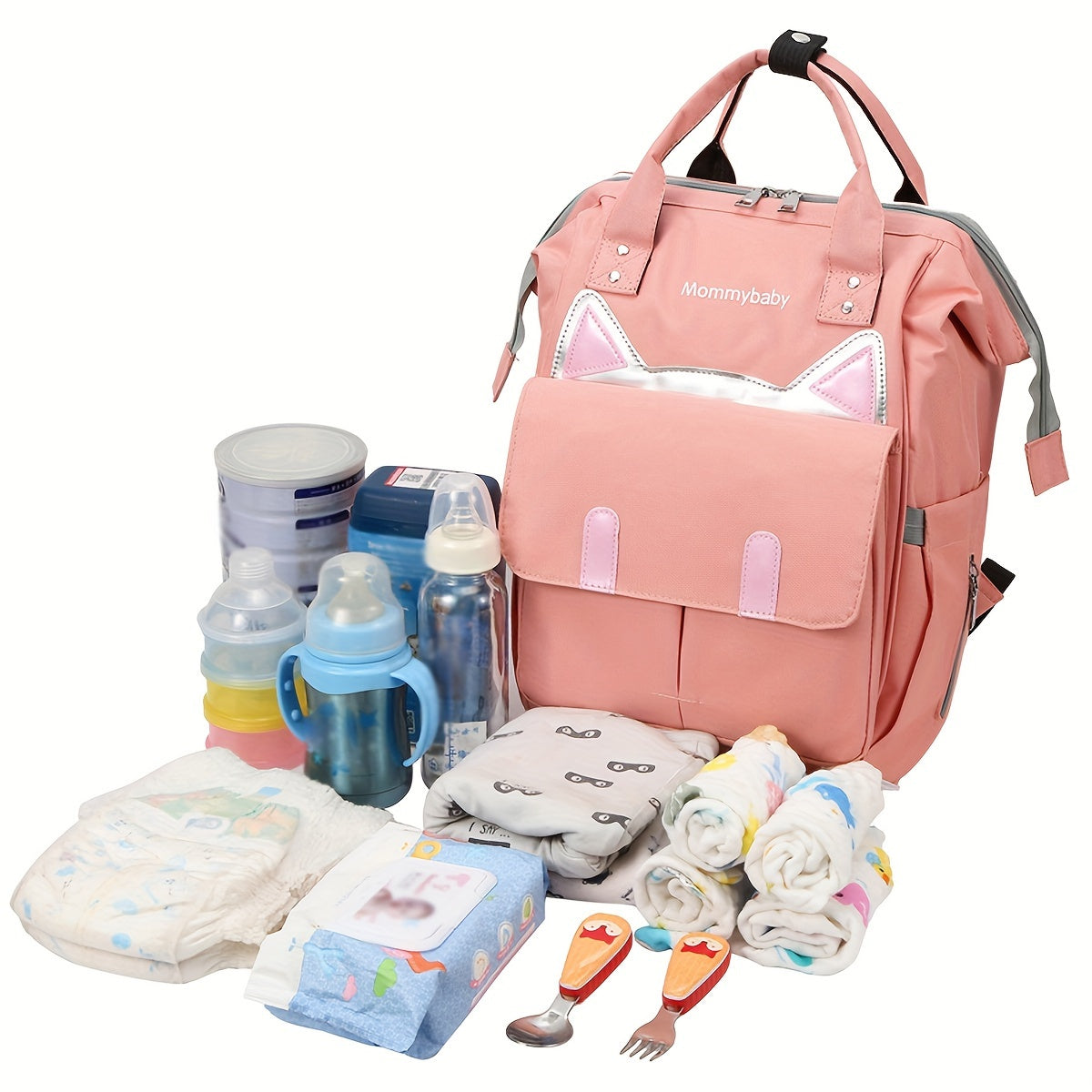 Multi-Functional Baby Mommy Backpack with Large Capacity for Outdoor Use