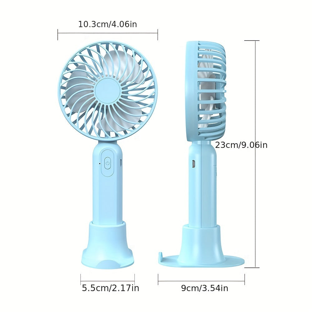 Mini USB Rechargeable Handheld Fan Portable Personal Cooling Device 9.06 Inches