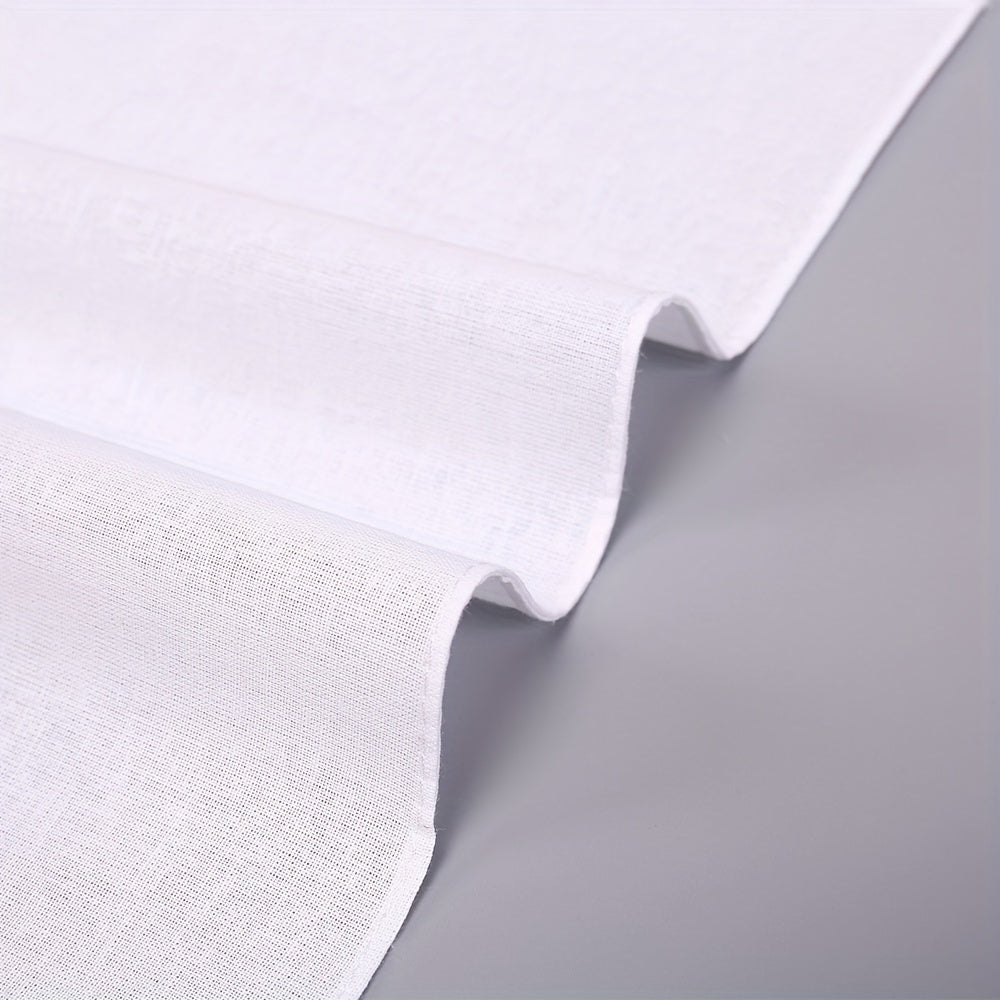 24 Pieces White Cotton Handkerchiefs 7.87 Inch Absorbent for Sweat Wiping Suitable for Men Women and DIY Printing