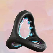 Men Silicone Cock Ring 3-in-1 Ultra Soft Triangular with Massage Beads