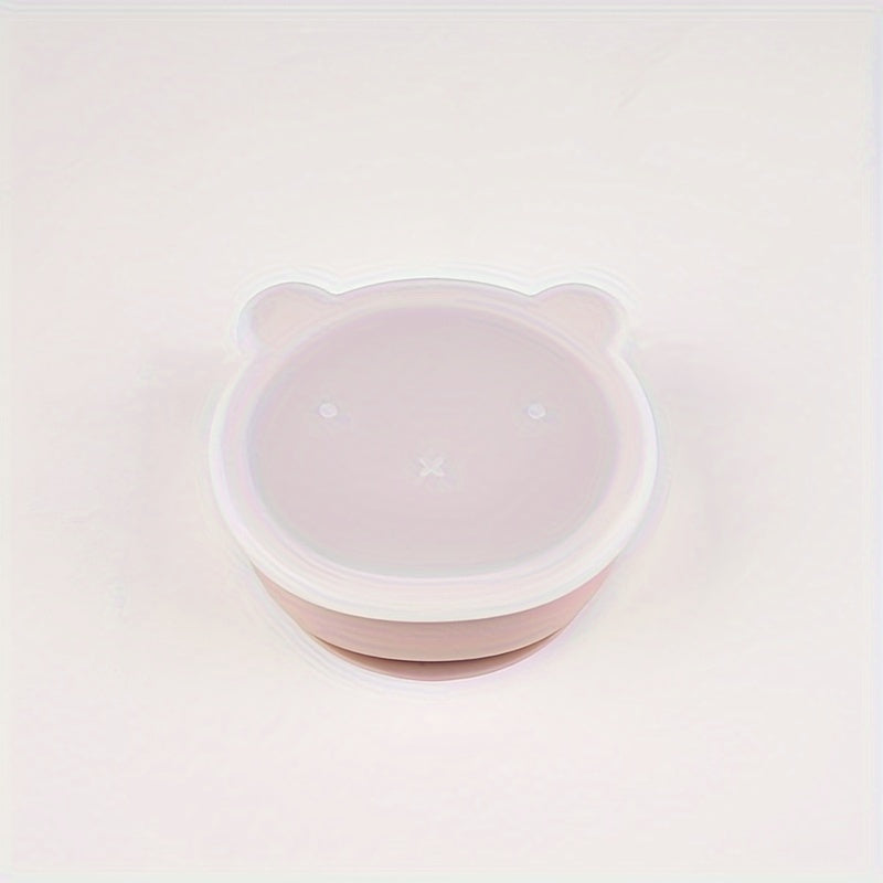 Kids' Silicone Feeding Bowl Set with Lid and Suction Base for Independent Eating