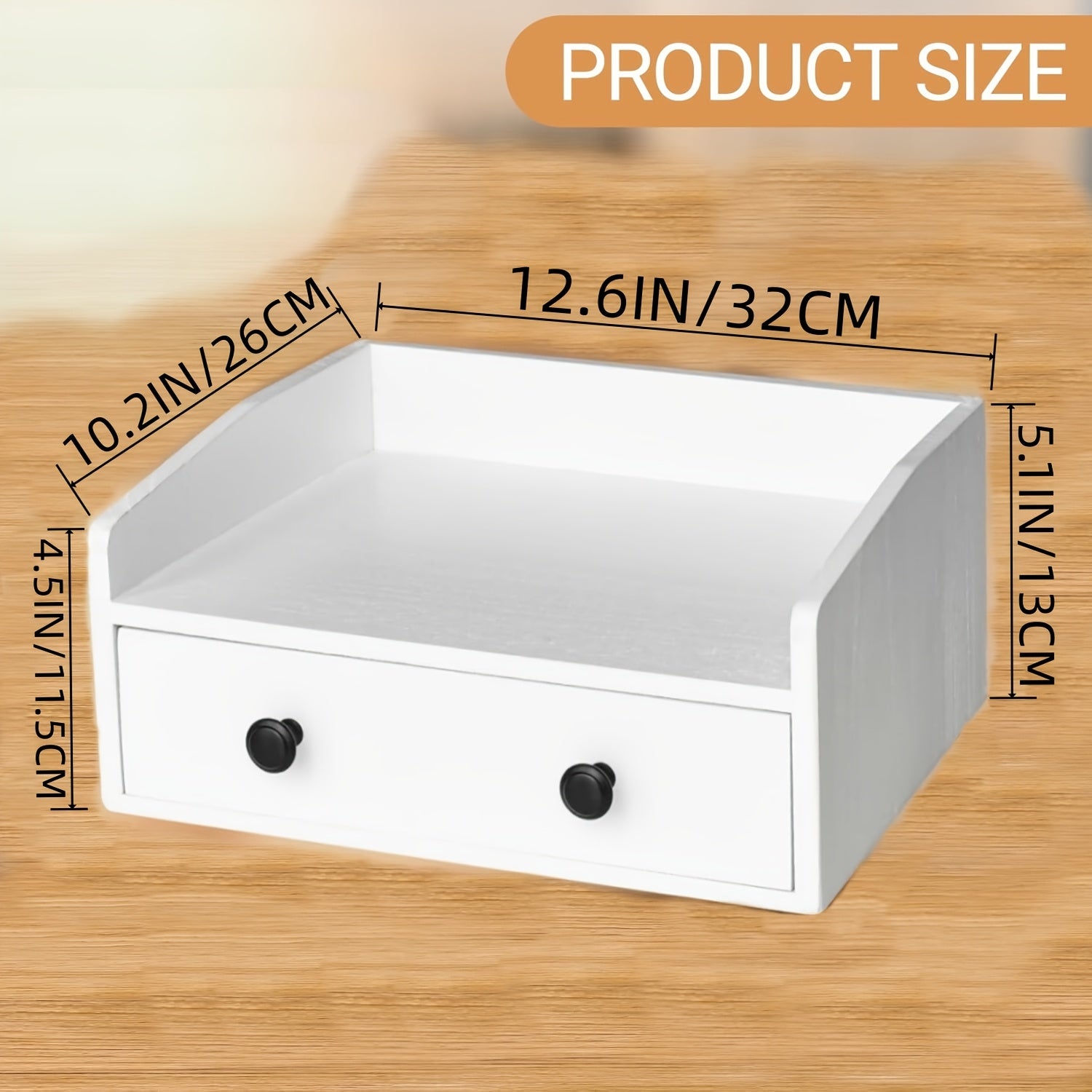 Rustic Wood Coffee Station Organizer with Drawer and K Cup Holder