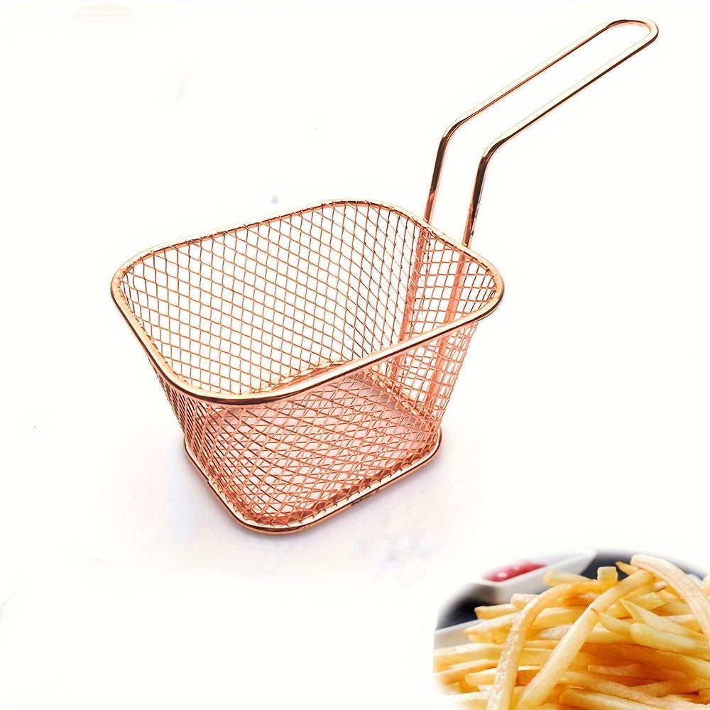 Stainless Steel Kitchen Basket for Frying and Serving Food