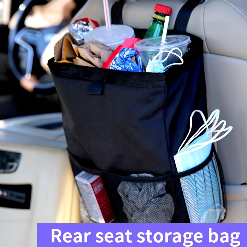 Cubo de basura portátil para coche, color negro, 1 pieza