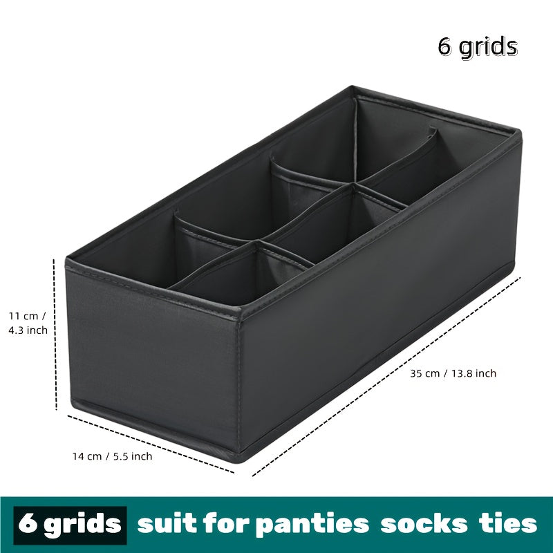 Foldable Multi-grid Drawer Organizer for Bras Socks Clothes Space-saving Storage