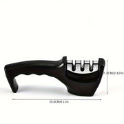 Qo‘lqoplar bilan oshxona pichog‘i silliqlash mashinasi, barcha turlarini silliqlaydi, chidamli qora plastmassa