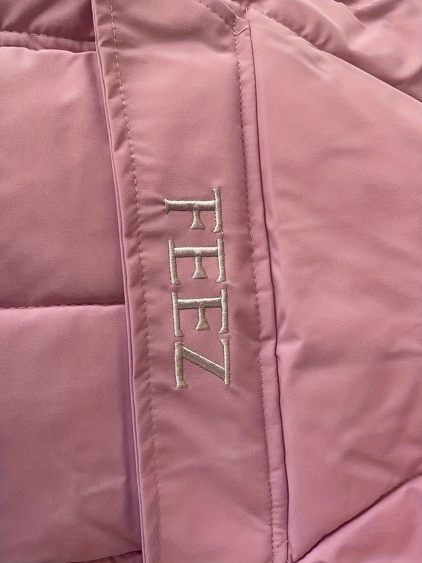 Girls Winter Coat with Faux Fur Hood Polyester Midi Casual Style