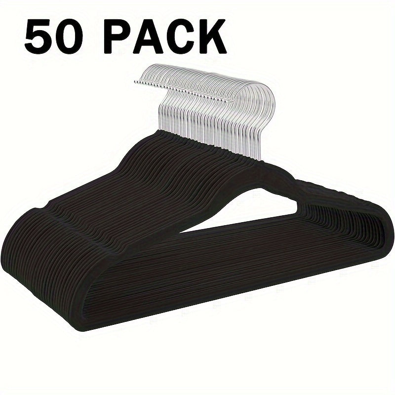50/30 Pack Velvet Hangers Non-Slip Space-Saving for Coats Pants Dresses