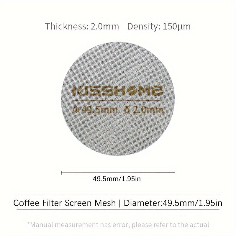 316 zanglamas po'latdan yasalgan qayta ishlatiladigan espresso puck ekran, issiqqa chidamli, 51mm, 53.5mm va 58.5mm diametrlarida mavjud. Breville mashinalari va 51mm, 54mm, va 58mm portafilterlar bilan mos keladi. Qahva aksessuarlarini o'z ichiga oladi.