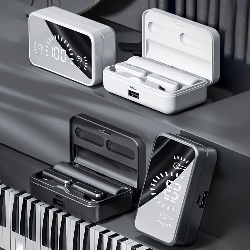 Беспроводные наушники с умным цифровым дисплеем, сенсорным управлением, низким энергопотреблением, стереозвуком в обоих ушах, HIFI звуком и длительным временем работы от батареи.