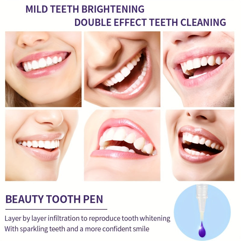 Purple Tooth Powder Set for Brightening Bad Breath and Gum Protection