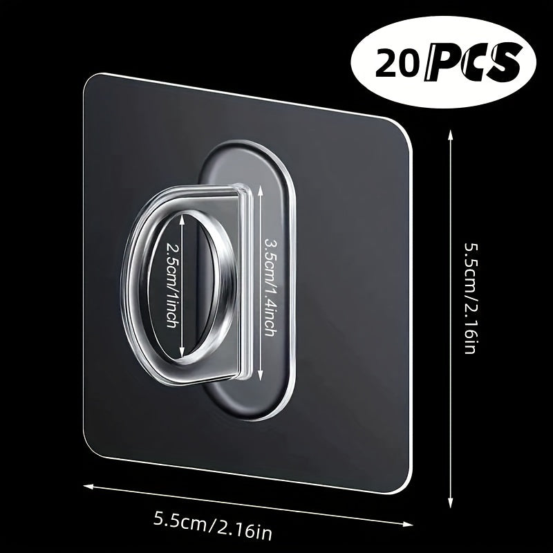 Tozalash uchun yopishqoq tutqichlar 6/10/20 ta paket devor uchun o'rnatish uchun qattiq bardoshli oson o'rnatish uchun pardalar va dozatorlar