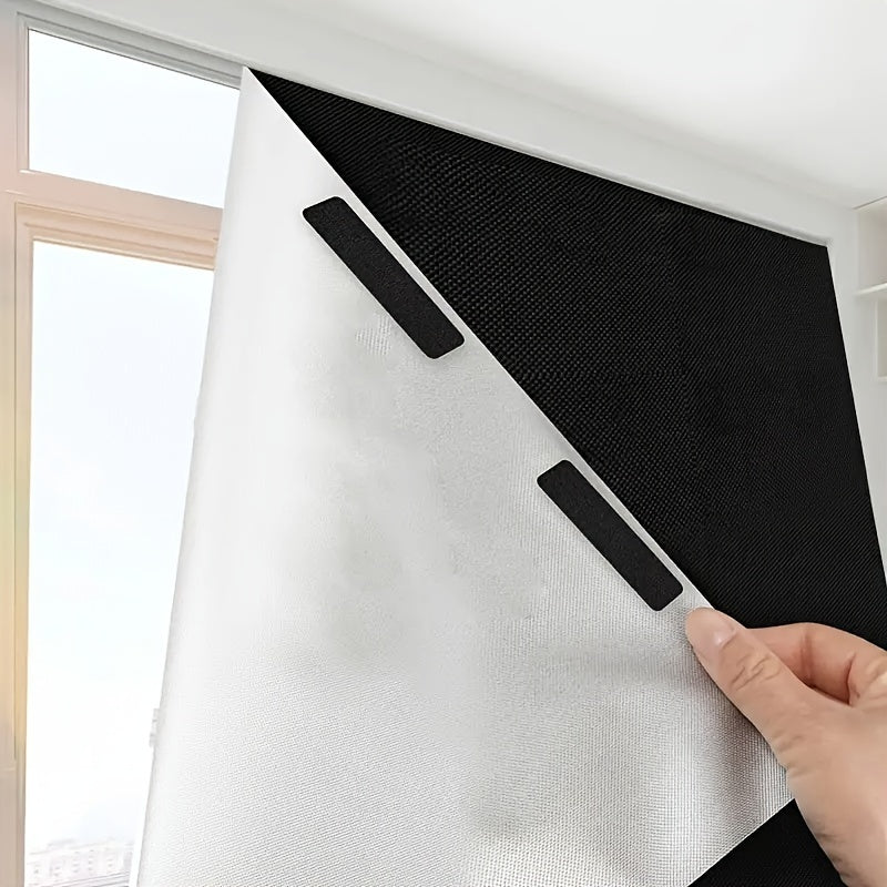 Blackout Blinds for Living Room Cordless Polyester Thermal Insulated Self-Adhesive Shades