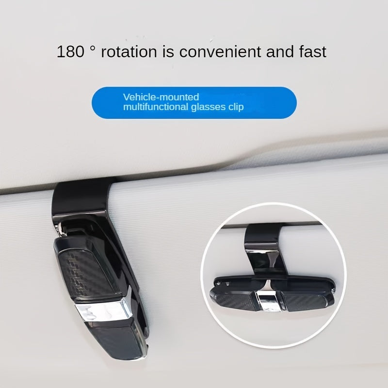 Car Visor Organizer with Sunglasses Holder and Ticket Card Clamp