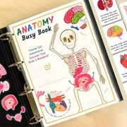 Human Anatomy Busy Book for Kids Interactive Organ Matching Educational Toy Travel Edition