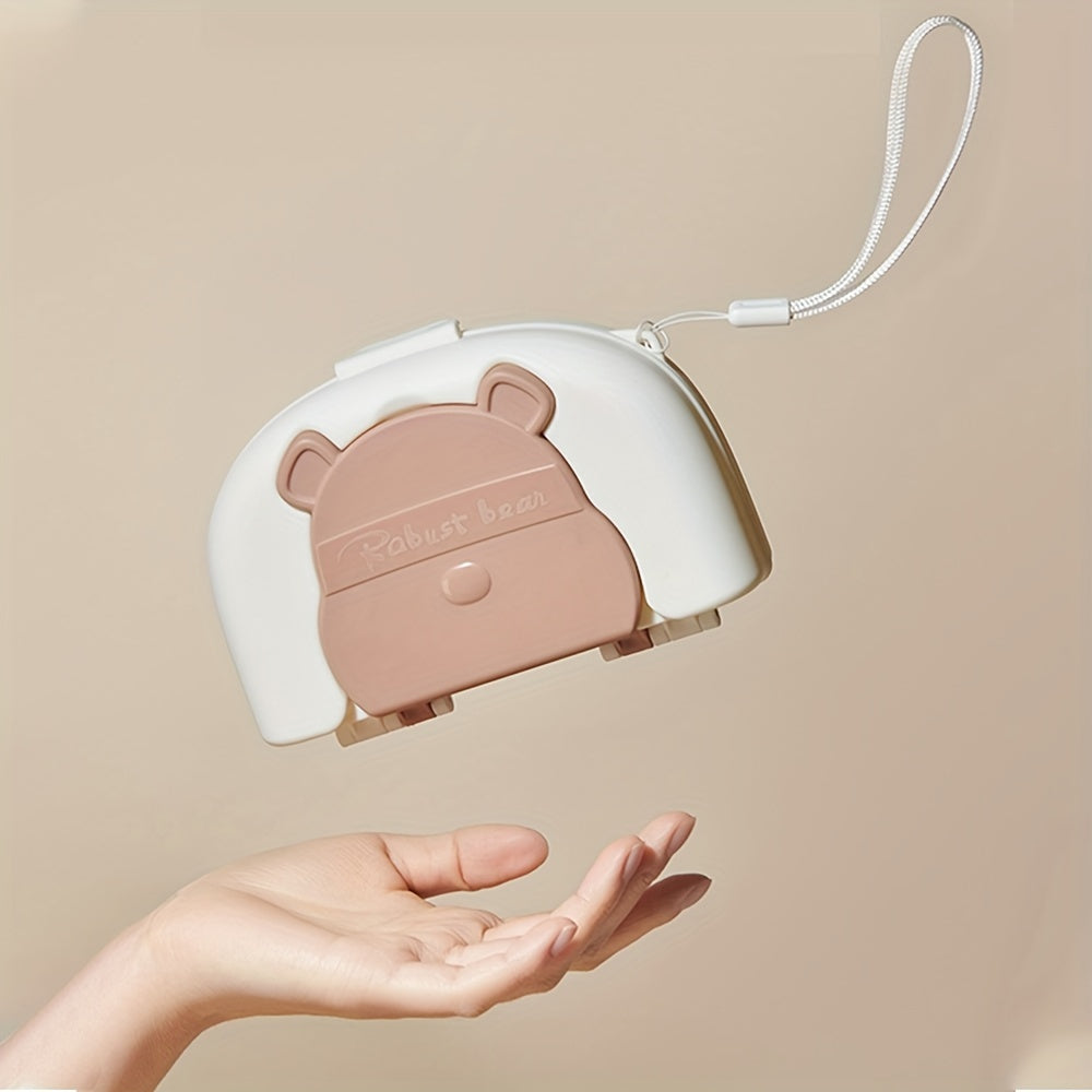 Set de cepillos de silicona 3 en 1 con limpiador de chupetes y caja de almacenamiento