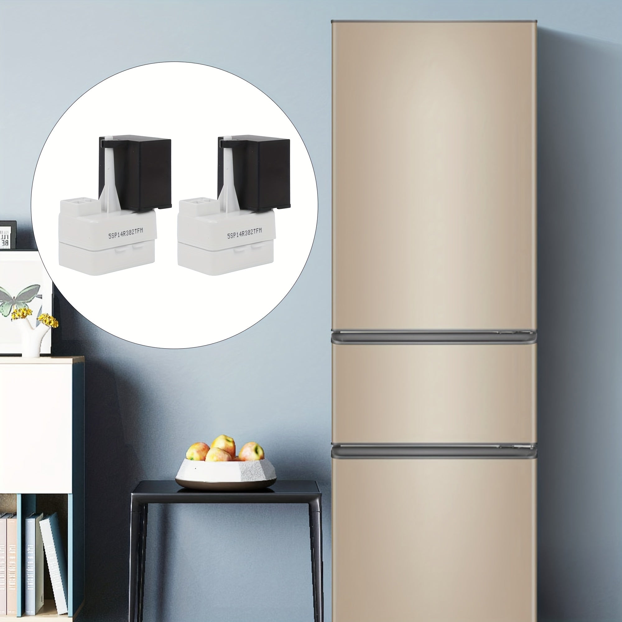 Kit de relé y capacitor de sobrecarga para compresor de refrigerador, conjunto de 2 piezas, duradero de metal y plástico