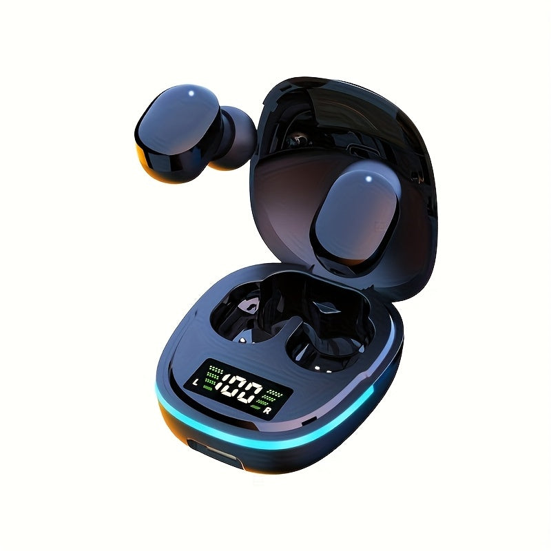 Wireless Earbuds with Touch Control LED Display Semi-Open Back Long Battery Sweat-Resistant for Gaming and Music