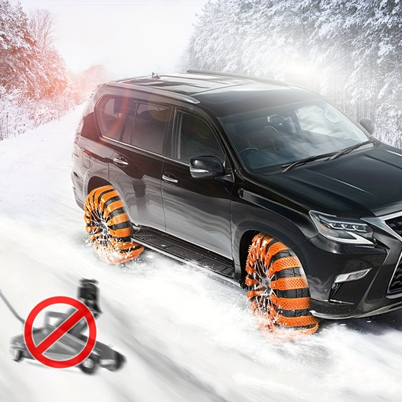 Universal Heavy-Duty Rubber Traction Tire Chains for Cars SUVs Light Trucks