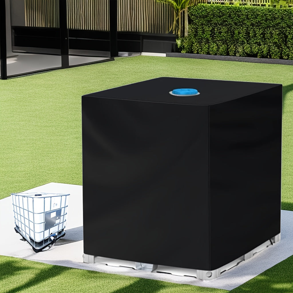 275 Gallon IBC Tote Cover Black Sunshade for Outdoor Garden Tanks