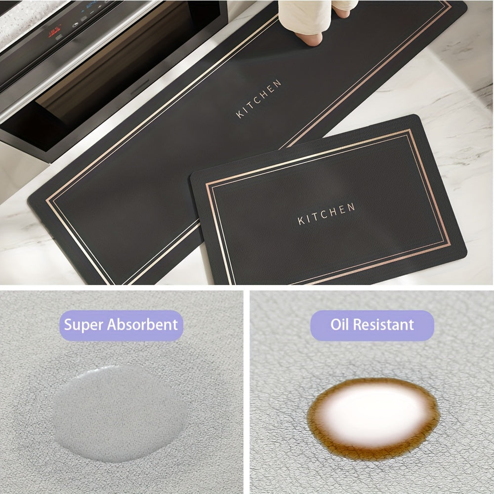 Alfombra de cocina antideslizante y absorbente, rectangular, fácil de limpiar, resistente a la suciedad, para regalo de Navidad