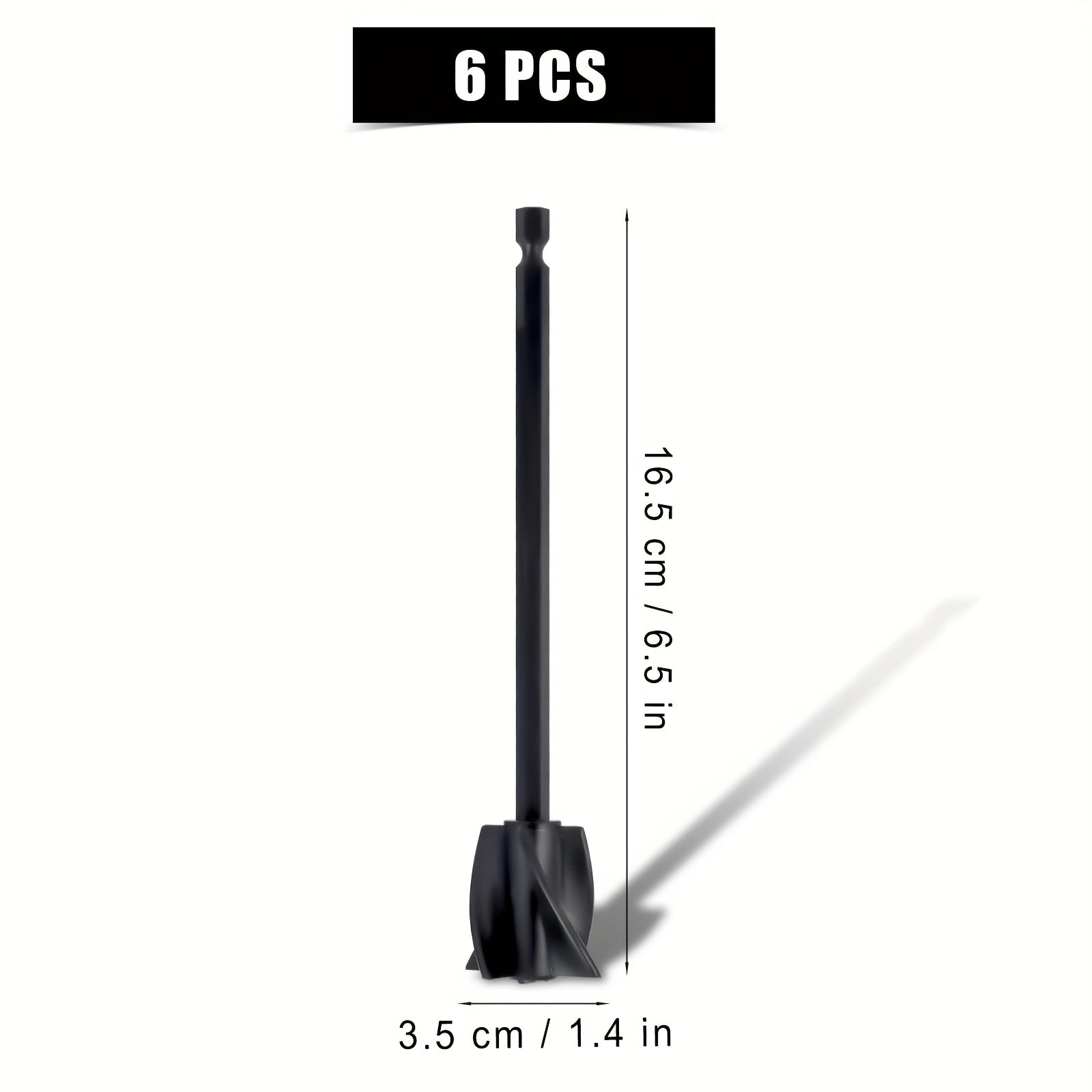Juego de 6 varillas de mezcla de resina para mezcladora eléctrica de mano para proyectos de resina dura
