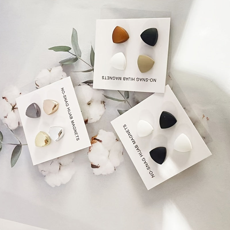 Women's Vintage Style Middle Eastern Triangle Scarf with Magnetic Buckle Shawl Collar Necklace