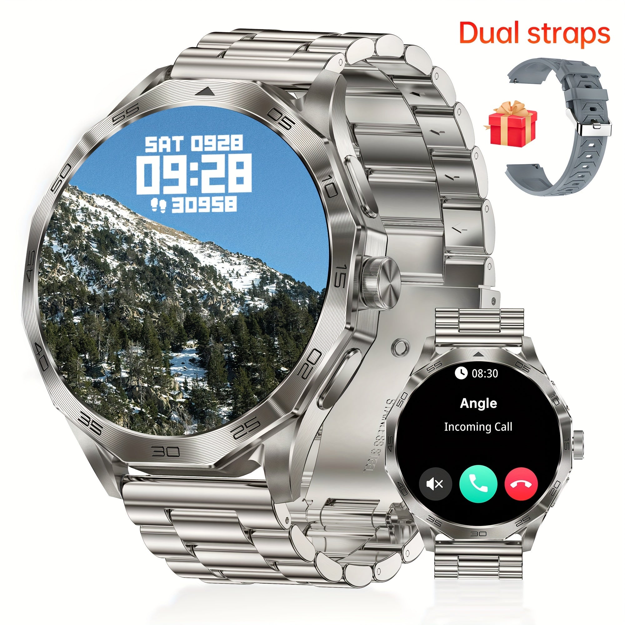 TIZOOP Aqlli Sport Soati, Ikki Kichik, To'liq Sensorli Ekran, Ko'p Sport Rejimlari, Qo'ng'iroq va Matn Xabarlari, Uxlashni Kuzatish, Musiqa Boshqaruvi, Ob-havo Bashorati, Nafis Dizayn, Fitness Kuzatuvchi