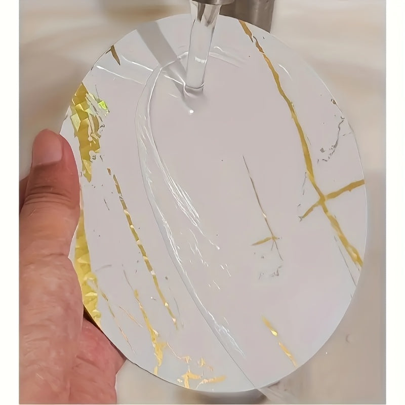 Unisex Gold Metal Tiered Makeup Organizer Portable No Assembly Required