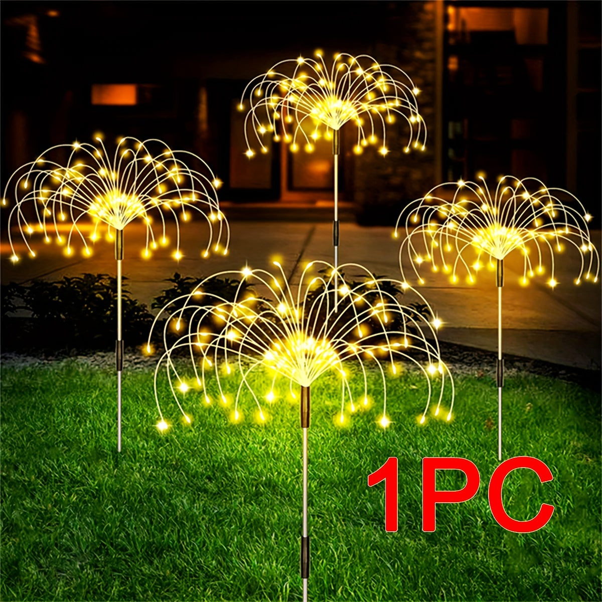 Outdoor Solar Garden Light with 8 Modes Waterproof IP65 LED Decorative Lighting