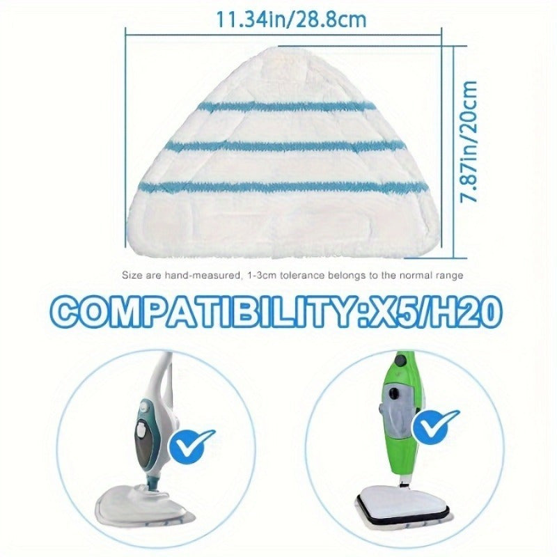 Thick Microfiber Steam Mop Pads Reusable Triangle Floor Cleaning Attachments