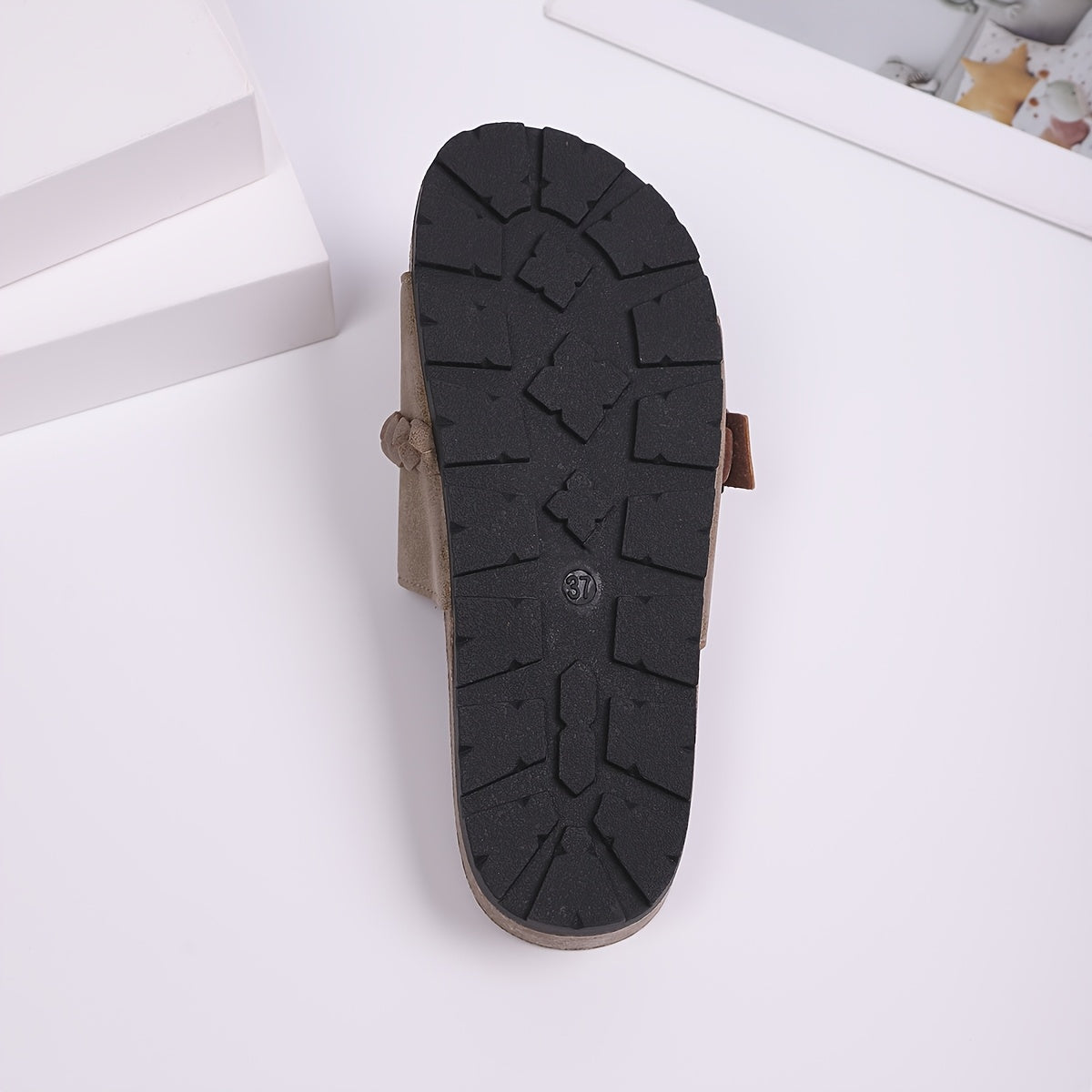 Women's Summer Casual Sandals Open-Toe Braided Straps Beige Brown