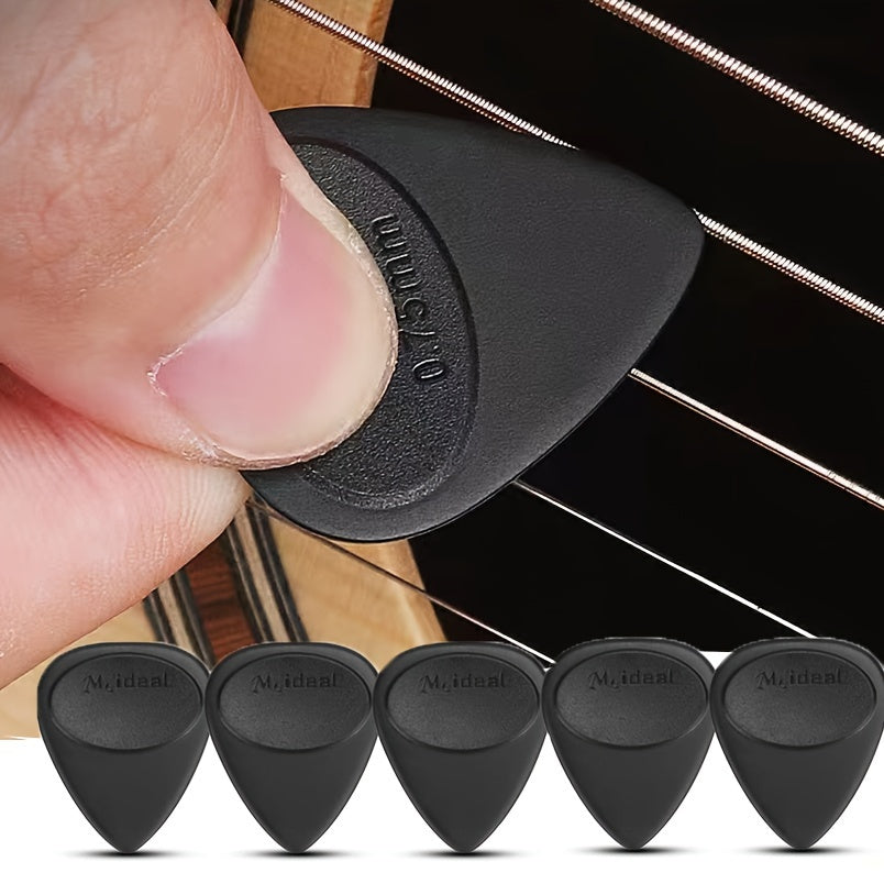 6/12/20 Pcs Guitar Picks ABS Anti-slip Particles 0.7mm Thickness Black