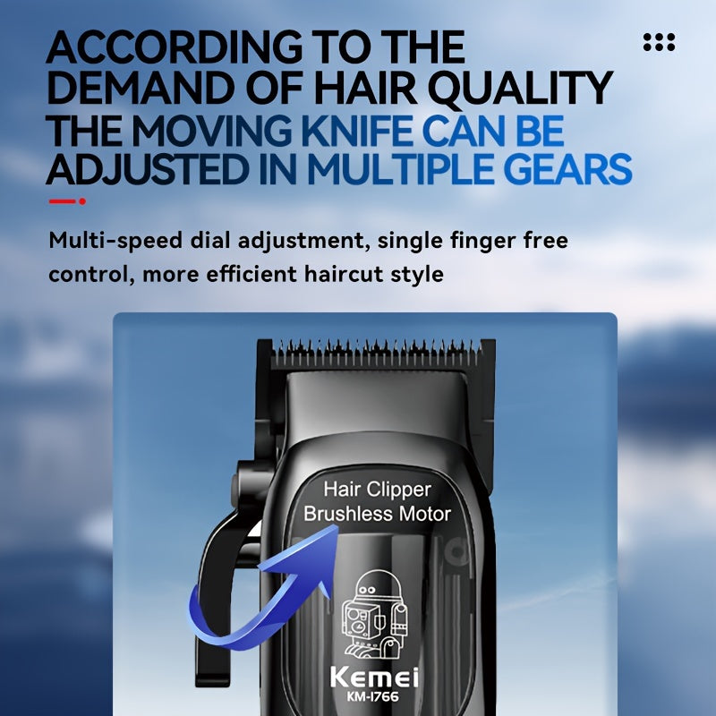 Cortapelos profesional con pantalla digital, batería de litio recargable por USB, alta potencia para uso en salón