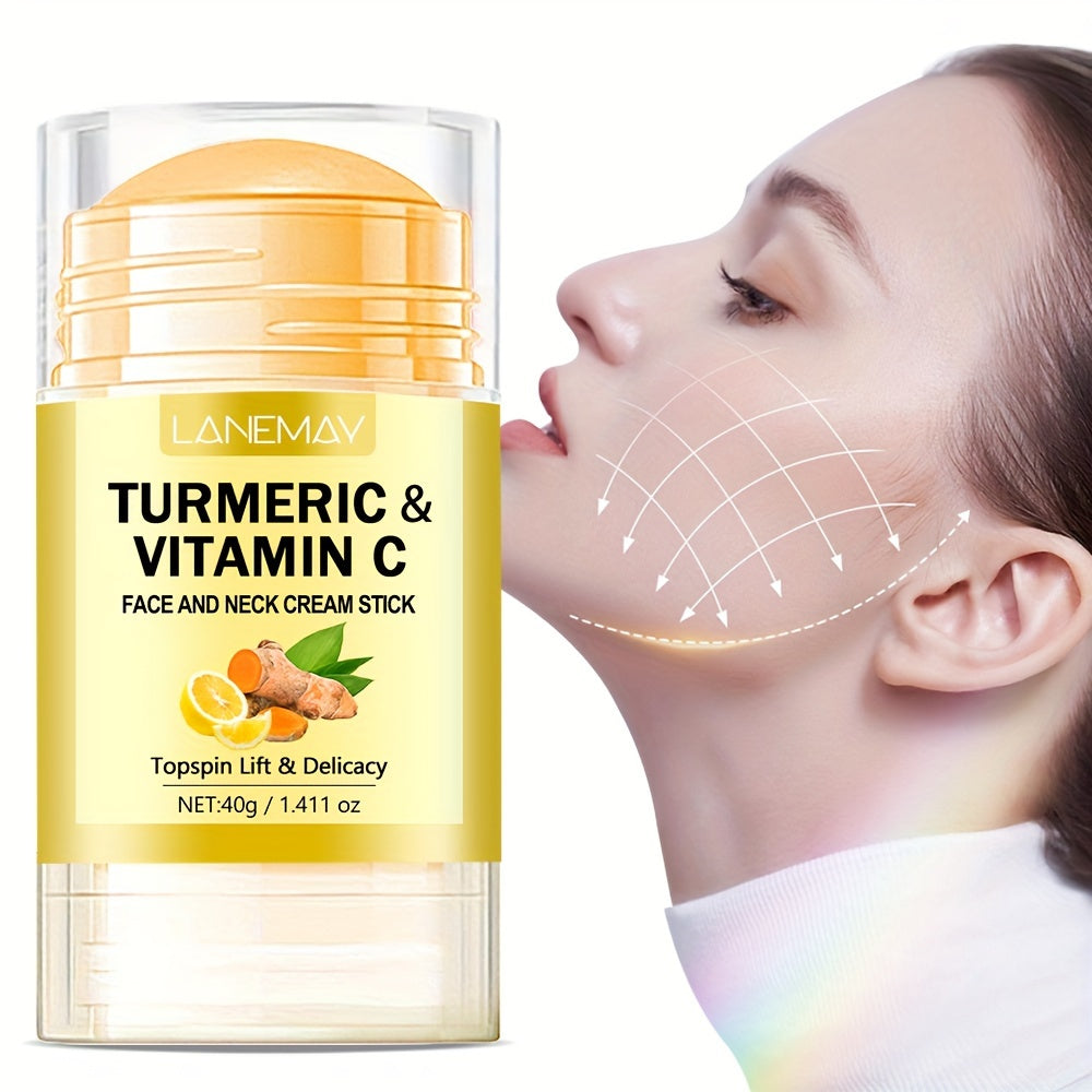 Face and Neck Vitamin C Turmeric Cream Stick, Hypoallergenic, Fast Absorption, 40g