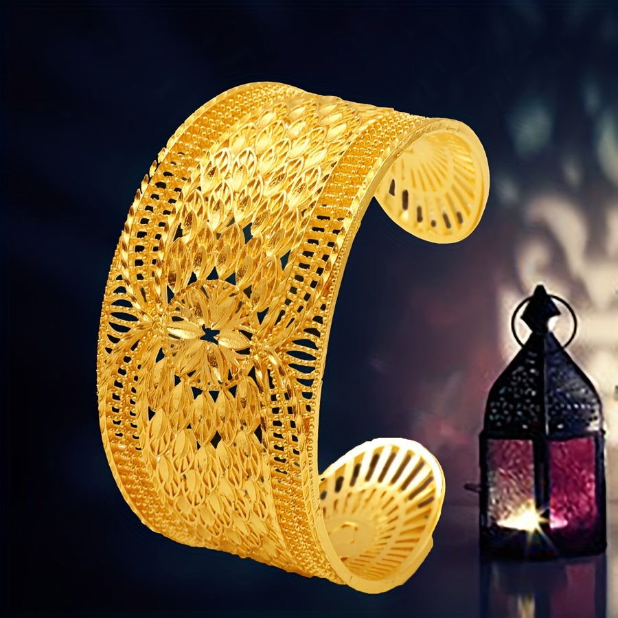 Zinc Alloy Phoenix Bangle Adjustable Wide Cuff Bracelet for Women Jewelry