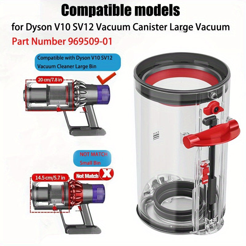 V10 va SV12 changyutgichlari uchun mustahkam plastik kanistr qutisi almashtirish, batareya talab qilinmaydi, oson to'kish mexanizmi, xavfsiz qulflanish bilan shaffof chang idishi.