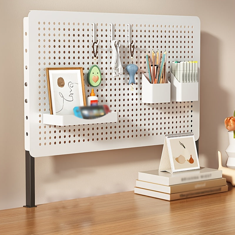 Расширяемый офисный органайзер для стола с верхом из искусственной кожи, регулируемой по высоте полкой для хранения, панелью для уединения