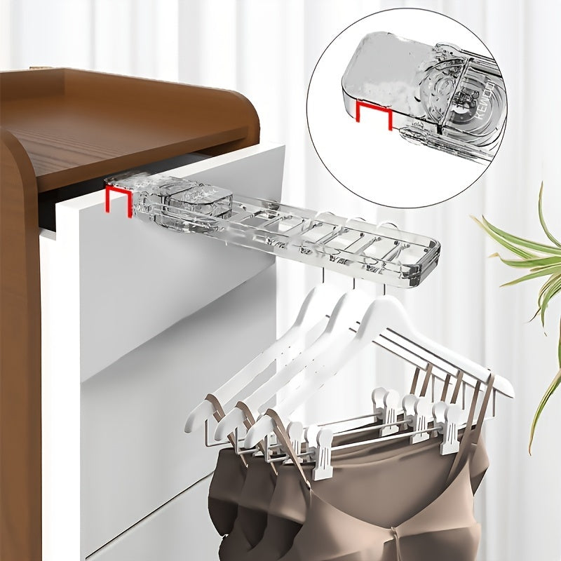 Foldable Clothes Drying Rack with Suction Cups Portable Laundry Hanger for Balcony and Home