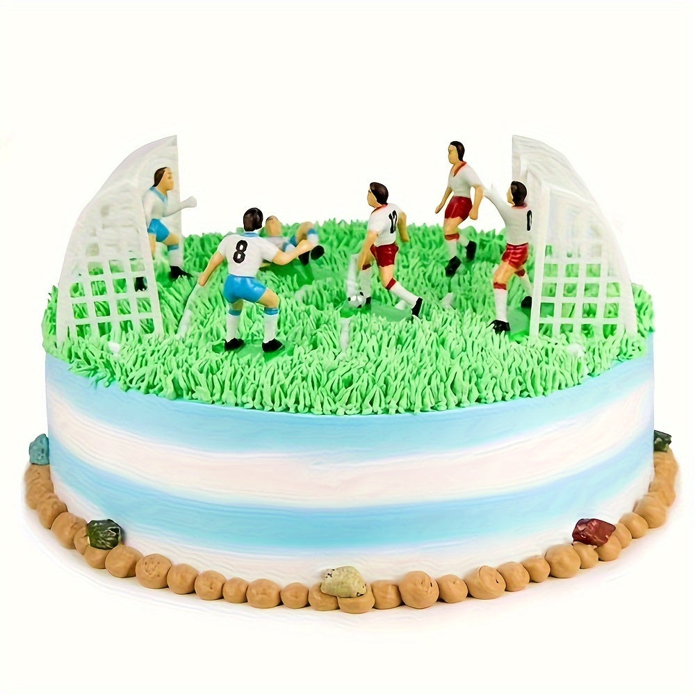 9-Piece Football Team Cake Topper Set for Birthday Parties and Winter Celebrations
