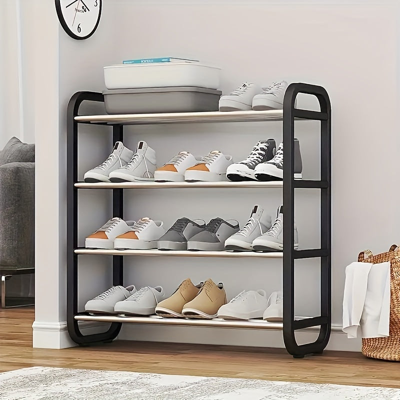 Compact Metal Shoe Rack 4/5 Tiers Organizer for Entryway Hallway Storage