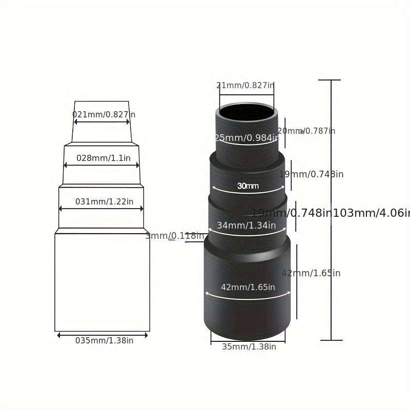 Vacuum Hose Adapter Set 1 Inch to 5/8 Inch for Brushes and Accessories