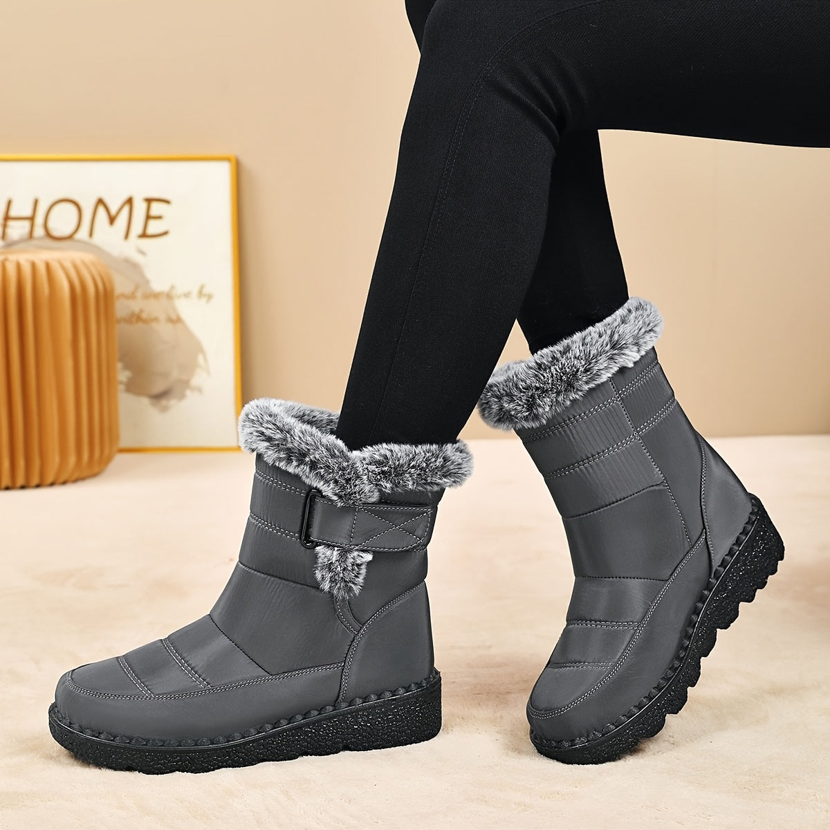 Women's Ankle Boots Fleece-Lined Casual Shoes for All Seasons