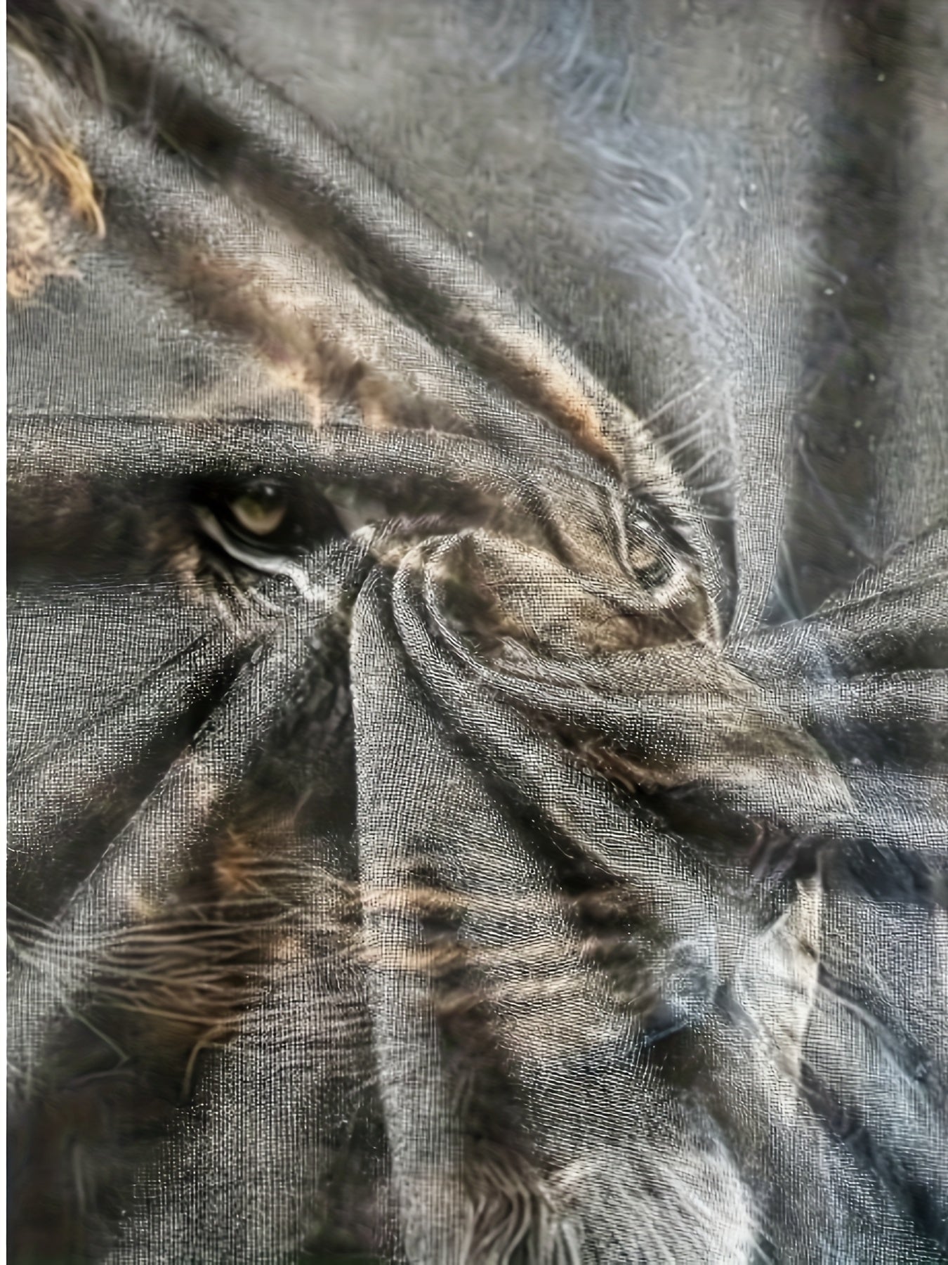 Мужская футболка свободного кроя с принтом льва 3D из хлопка и полиэстера для лета