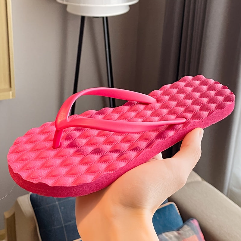 Women’s Summer Flip-Flops Lightweight TPU Non-Slip Sandals for Beach and Pool