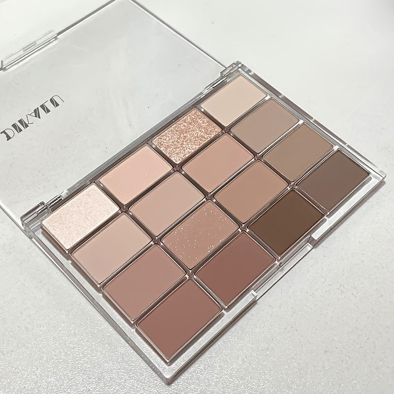 Женская палетка теней для глаз серо-коричневая шоколадная, 16 оттенков, натуральные матовые и мерцающие
