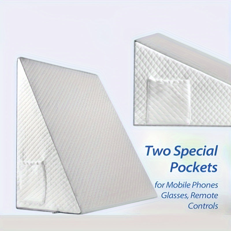 Almohada en cuña de espuma viscoelástica para reflujo ácido, ronquidos, apoyo durante el embarazo, ajuste de firmeza