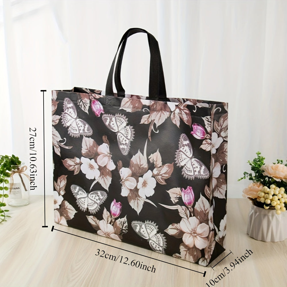 Bolsa de tela no tejida para mujeres, impermeable, plegable, para compras y almacenamiento de viaje