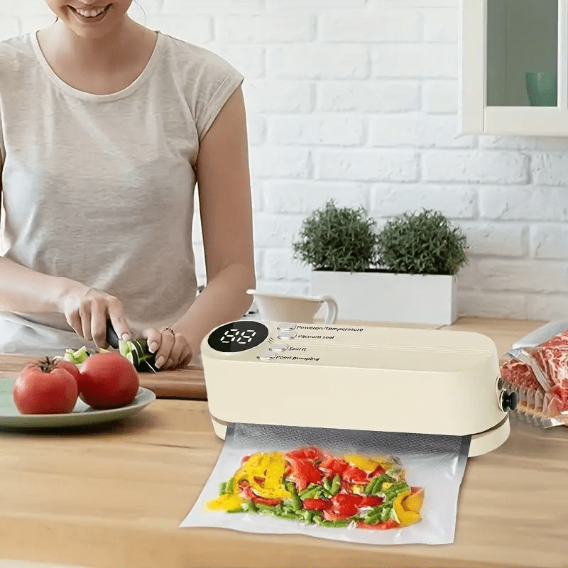 Перезаряжаемый вакуумный упаковщик для продуктов для сохранения, компактный портативный кухонный и уличный