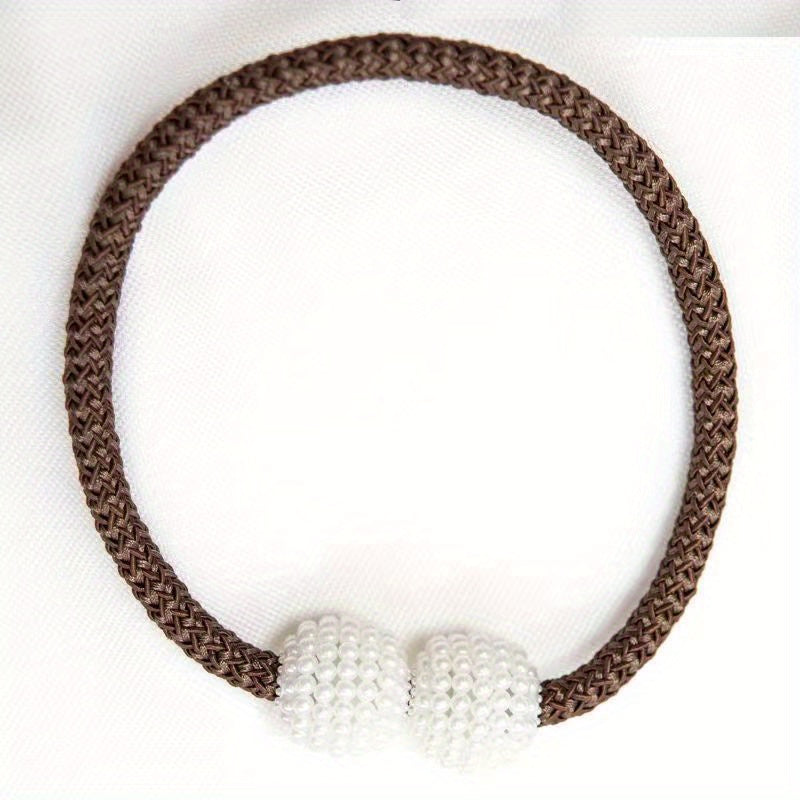 Cortinas magnéticas con perlas falsas para decorar dormitorios y salas de estar